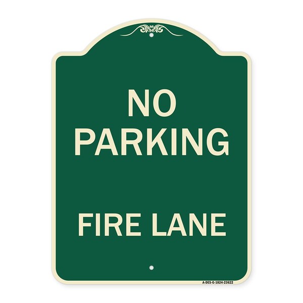 Signmission No Parking Fire Lane Heavy-Gauge Aluminum Architectural Sign, 24" x 18", G-1824-23622 A-DES-G-1824-23622 - main